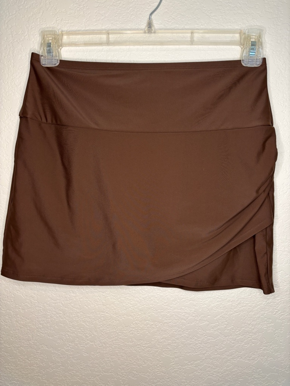 Brown Women's Wrap-Front Skirt